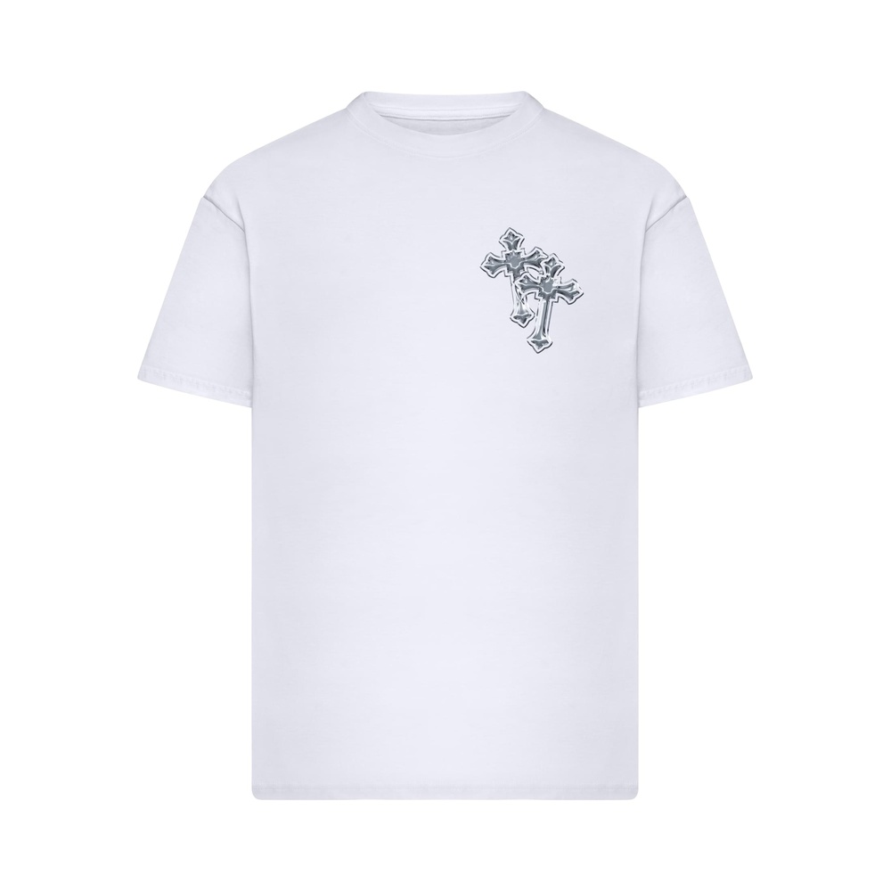 Mister Tee - Six Crosses Oversize Tshirt Homme - Blanc
